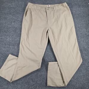Nevada Khaki Men's Chino Pants 40x32 Beige Tan Flat Front Classic Fit Cotton